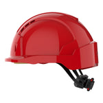 JSP EVOLite Safety Helmet - Micro Peak - Wheel Ratchet - Vented - Red