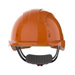 JSP EVOLite Safety Helmet - Micro Peak - Wheel Ratchet - Vented - Orange - thumbnail 2