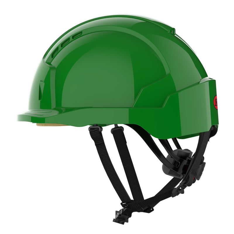 JSP EVOLite Linesman Safety Helmet - Wheel Ratchet - Vented - Green