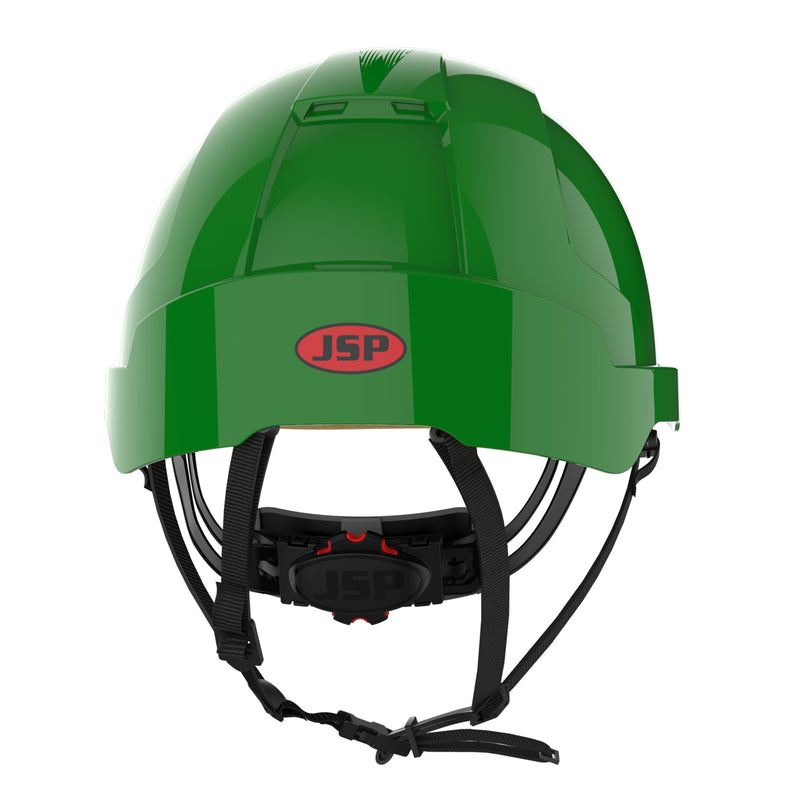 JSP EVOLite Linesman Safety Helmet - Wheel Ratchet - Vented - Green