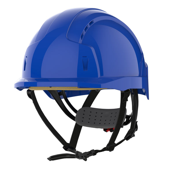 JSP EVOLite Linesman Safety Helmet - Wheel Ratchet - Vented - Blue