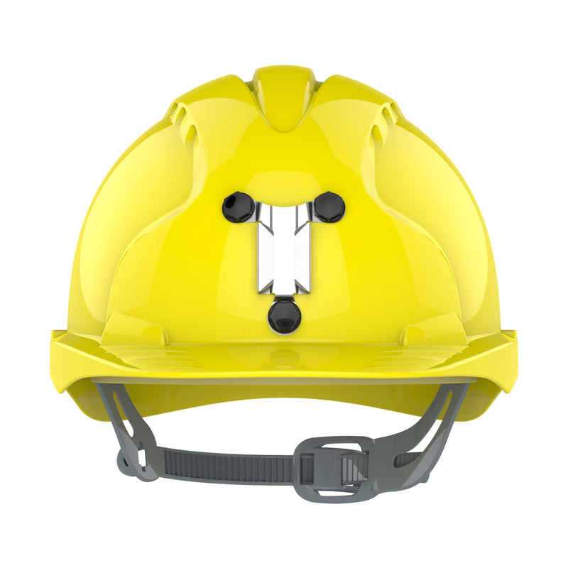 JSP EVO3 Mining Safety Helmet with Lamp Bracket - Slip Ratchet - Yellow