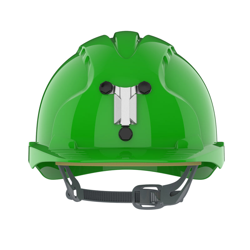 JSP EVO3 Safety Helmet - Slip Ratchet - 3 Point Miners - Green