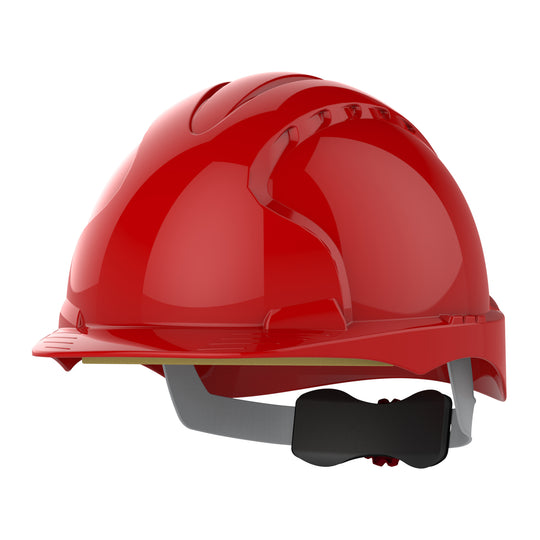 JSP EVO3 Safety Helmet - Wheel Ratchet - Red