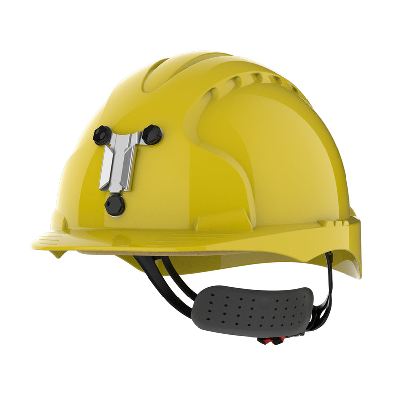 JSP EVO3 Mining Safety Helmet with Lamp Bracket - Wheel Ratchet - Yellow