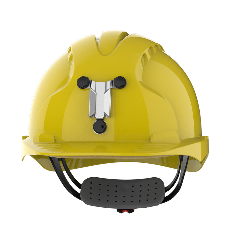 JSP EVO3 Mining Safety Helmet with Lamp Bracket - Wheel Ratchet - Yellow
