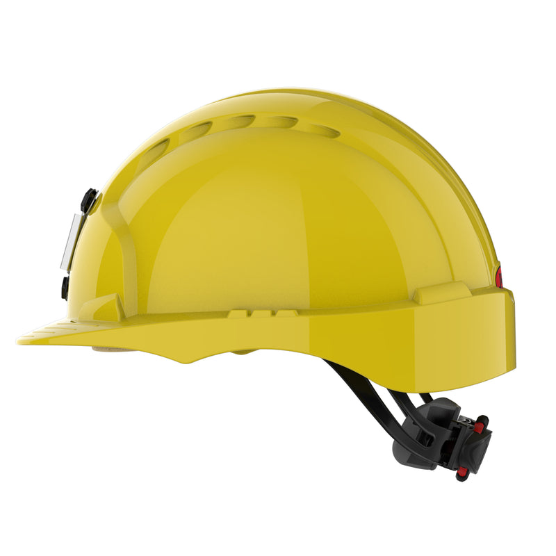 JSP EVO3 Mining Safety Helmet with Lamp Bracket - Wheel Ratchet - Yellow