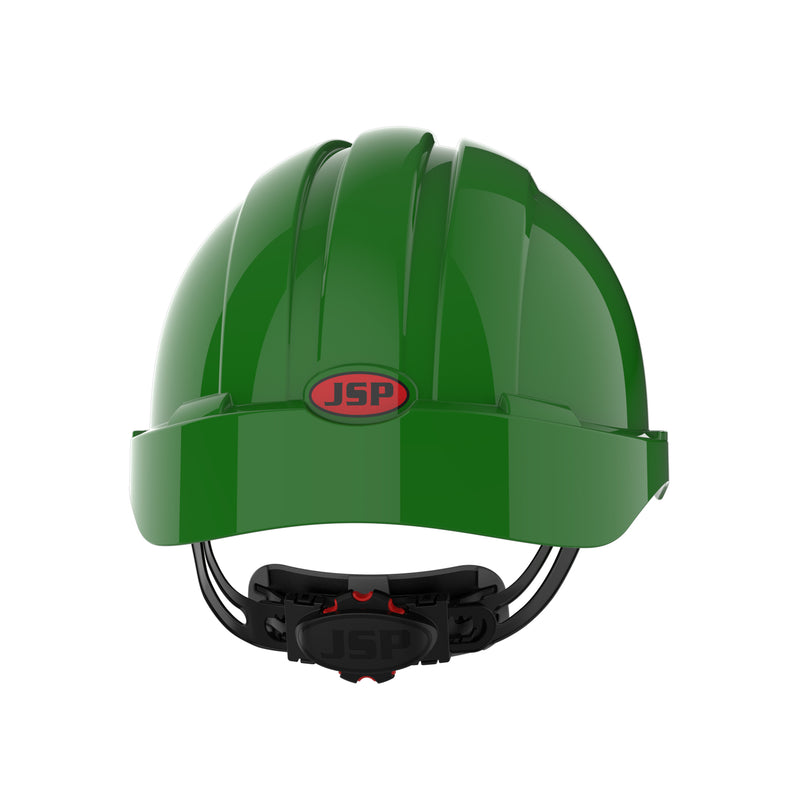 JSP EVO3 Mining Safety Helmet with Lamp Bracket - Wheel Ratchet - Green