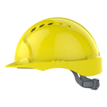 JSP EVO2 Safety Helmet - Slip Ratchet - Vented - Yellow - thumbnail 3