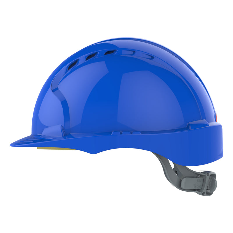 JSP EVO2 Safety Helmet - Slip Ratchet - Vented - Blue