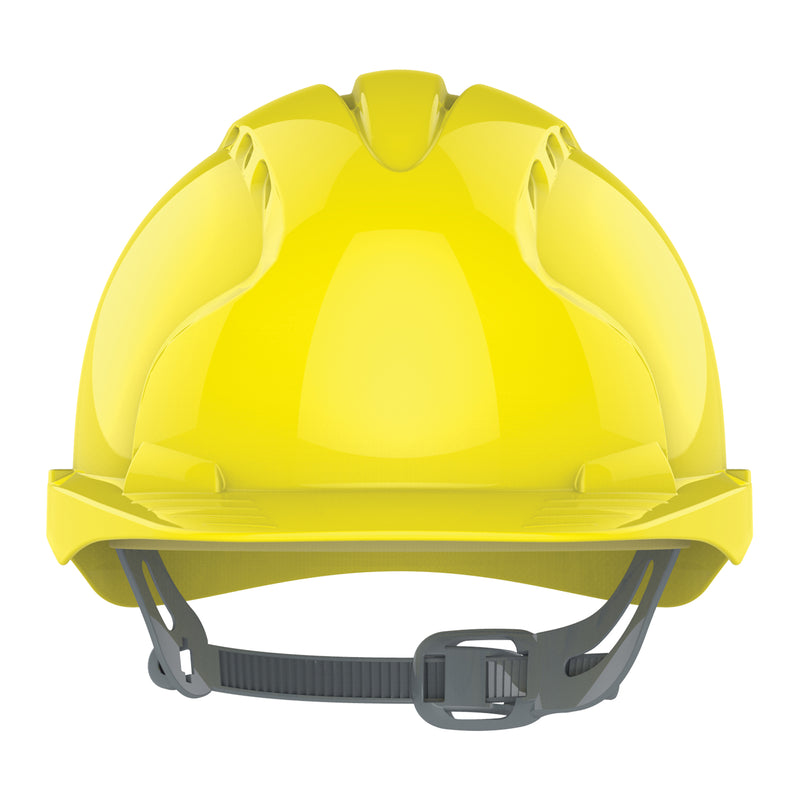 JSP EVO3 Safety Helmet - Slip Ratchet - Vented - Yellow