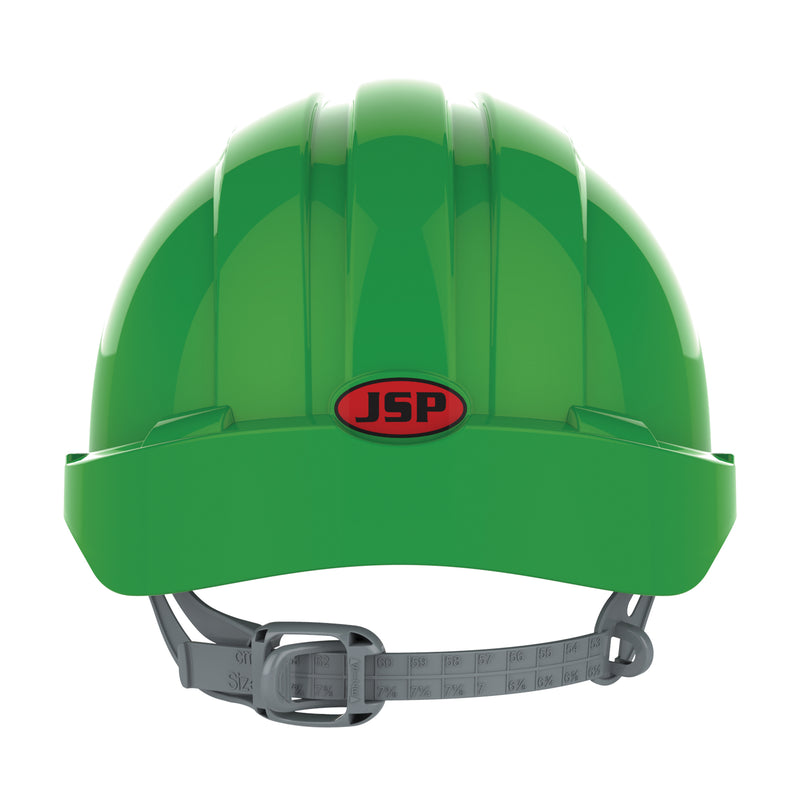 JSP EVO3 Safety Helmet - Slip Ratchet - Vented - Green