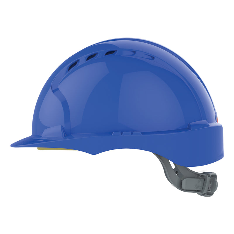 JSP EVO3 Safety Helmet - Slip Ratchet - Vented - Blue