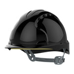 JSP EVO3 Safety Helmet - Slip Ratchet - Vented - Black - thumbnail 1