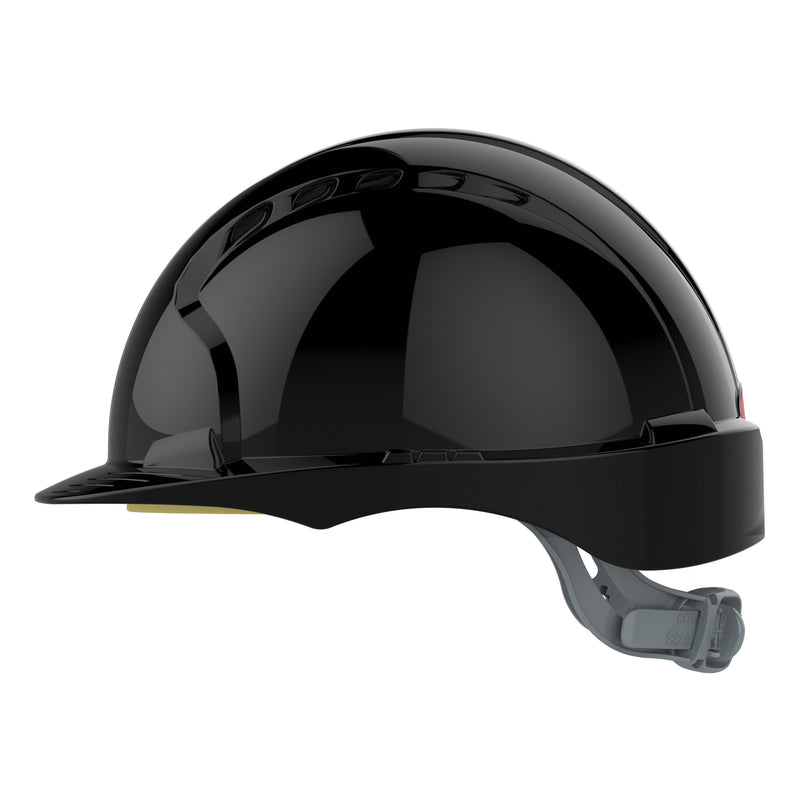 JSP EVO3 Safety Helmet - Slip Ratchet - Vented - Black