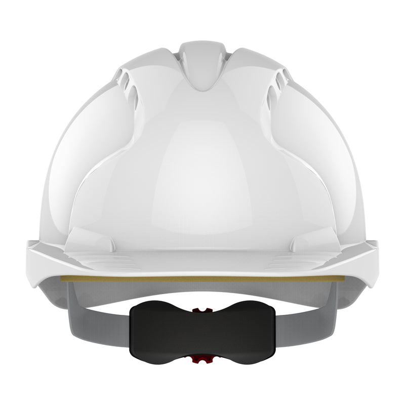 JSP EVO3 Safety Helmet - Wheel Ratchet - Vented - White
