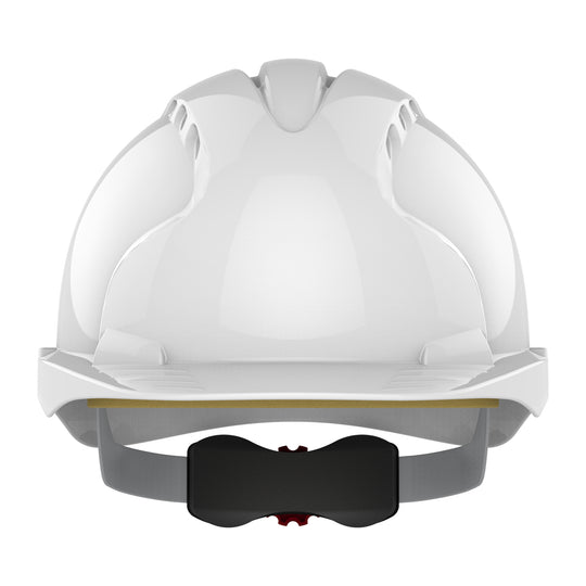 JSP EVO3 Safety Helmet - Wheel Ratchet - Vented - White
