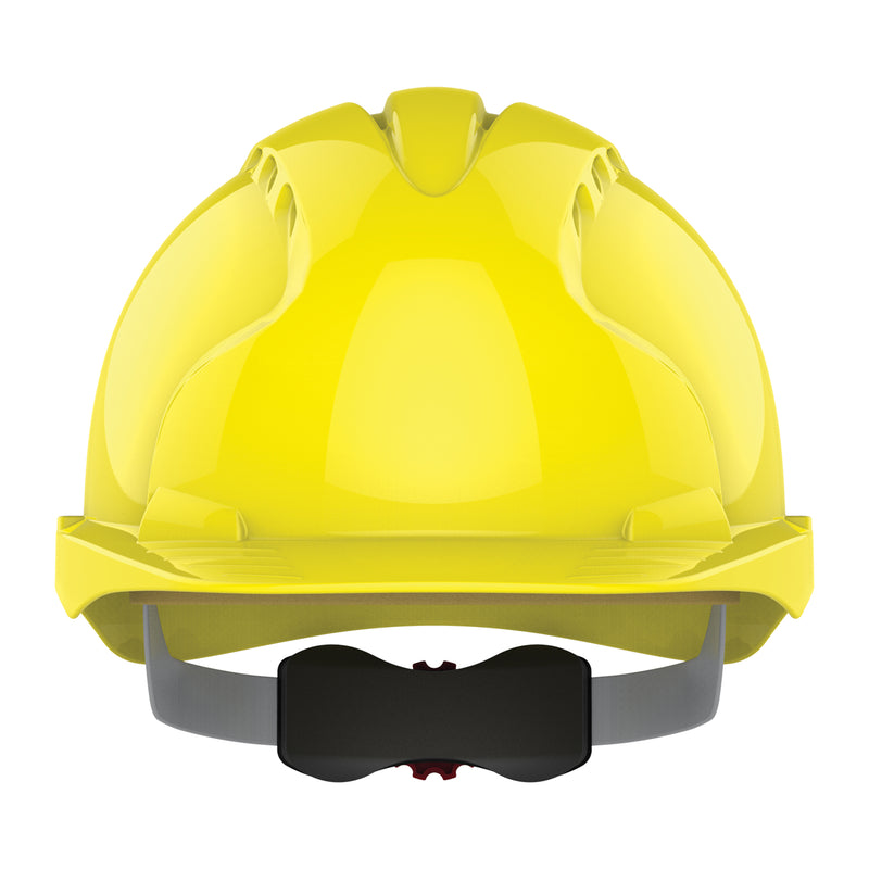 JSP EVO3 Safety Helmet - Wheel Ratchet - Vented - Yellow