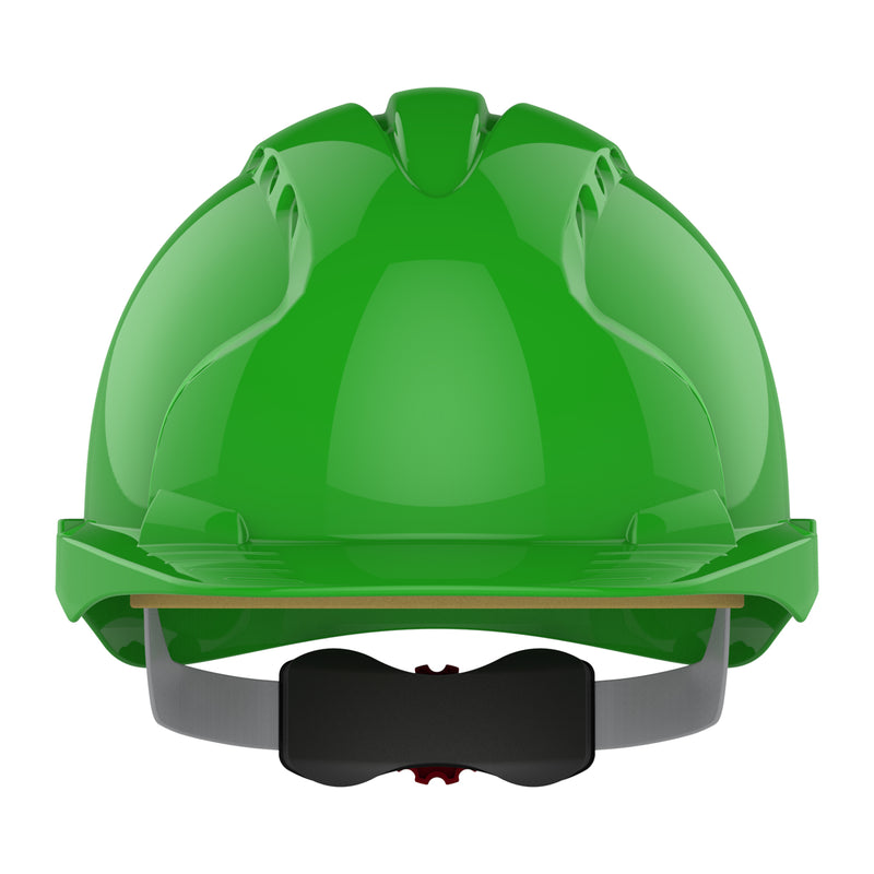 JSP EVO3 Safety Helmet - Wheel Ratchet - Vented - Green