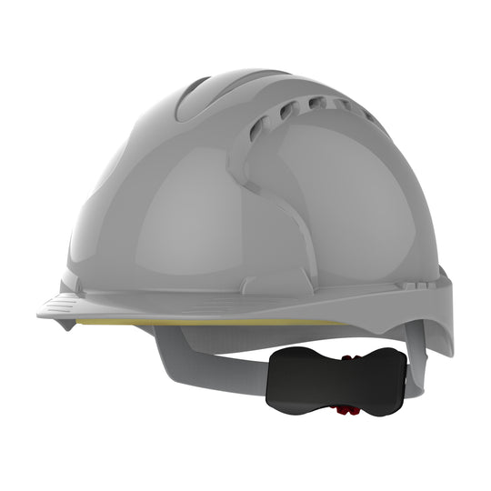 JSP EVO3 Safety Helmet - Wheel Ratchet - Vented - Grey