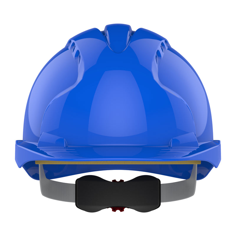 JSP EVO3 Safety Helmet - Wheel Ratchet - Vented - Blue