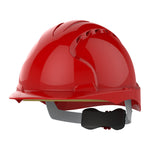 JSP EVO3 Safety Helmet - Wheel Ratchet - Vented - Red - thumbnail 1