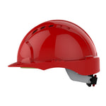 JSP EVO3 Safety Helmet - Wheel Ratchet - Vented - Red - thumbnail 3