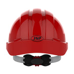 JSP EVO3 Safety Helmet - Wheel Ratchet - Vented - Red - thumbnail 4