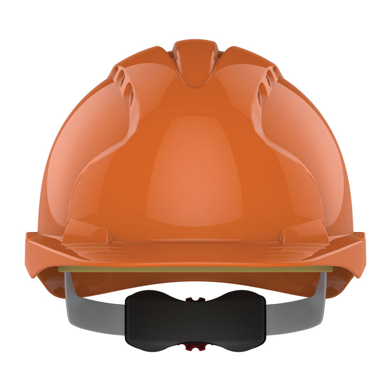 JSP EVO3 Safety Helmet - Wheel Ratchet - Vented - Orange