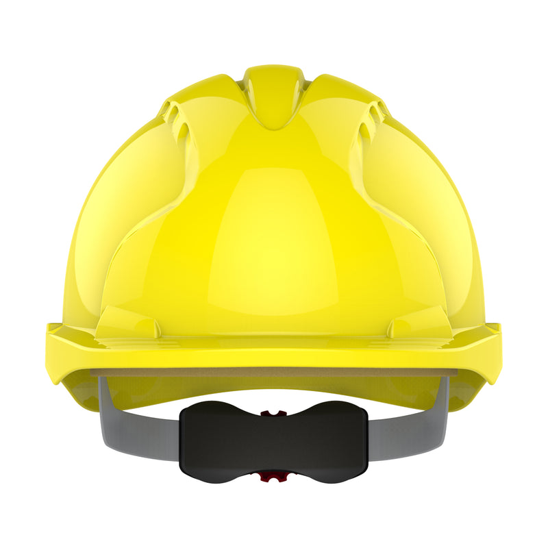 JSP EVO3 Safety Helmet - Micro Peak - Wheel Ratchet - Yellow