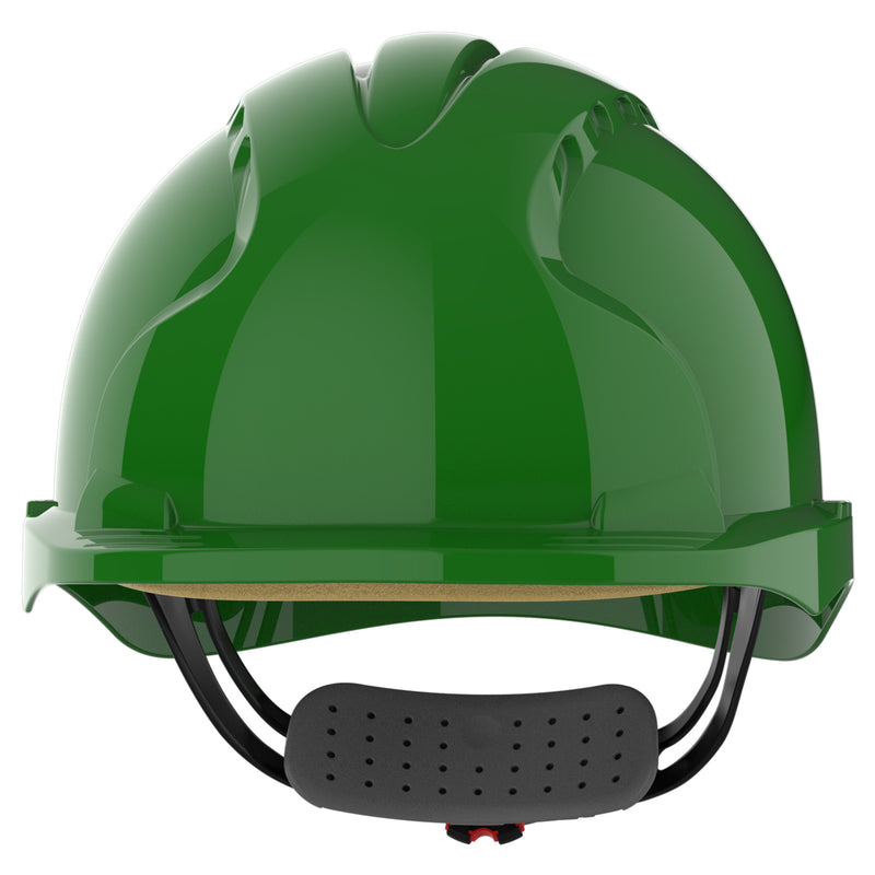 JSP EVO3 Safety Helmet - Micro Peak - Wheel Ratchet - Green