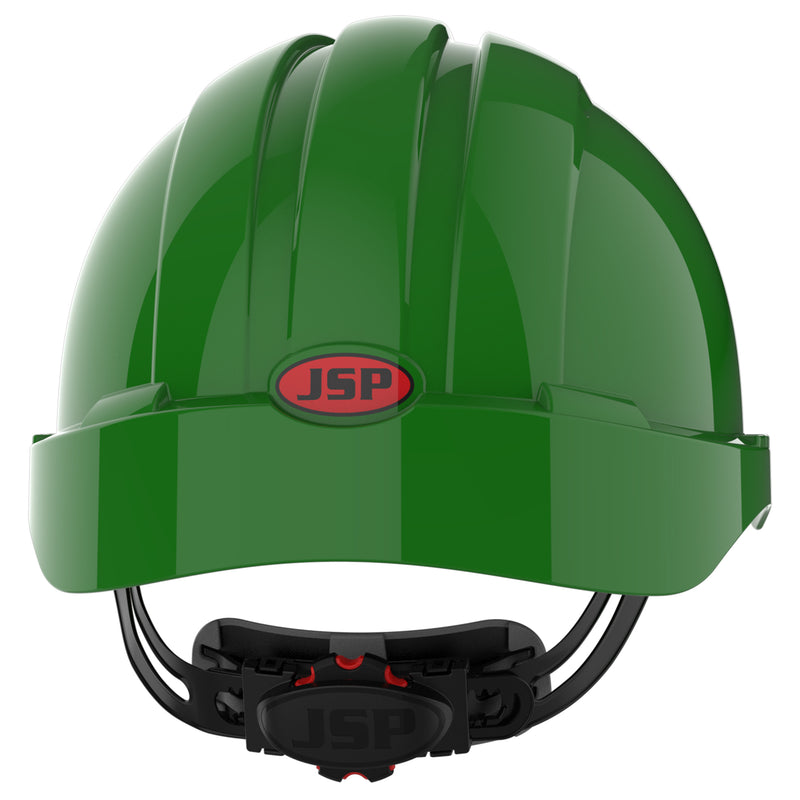 JSP EVO3 Safety Helmet - Micro Peak - Wheel Ratchet - Green