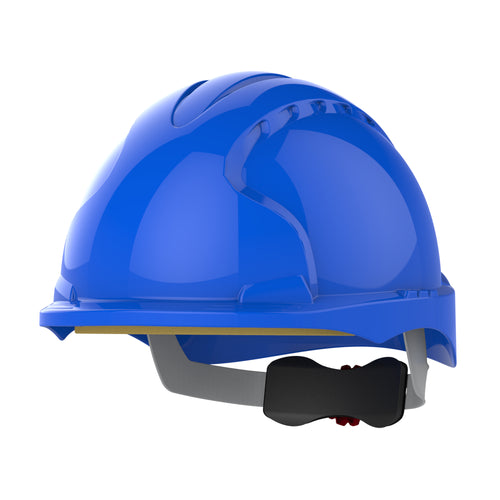JSP EVO3 Safety Helmet - Micro Peak - Wheel Ratchet - Blue