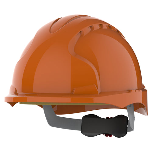 JSP EVO3 Safety Helmet - Micro Peak - Wheel Ratchet - Orange