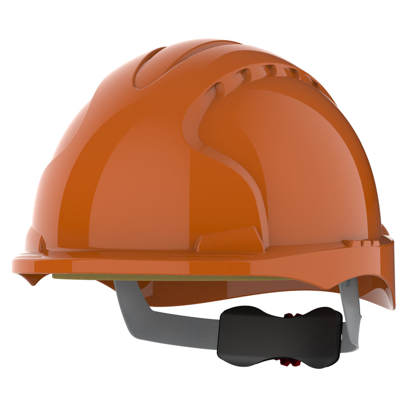 JSP EVO3 Safety Helmet - Micro Peak - Wheel Ratchet - Orange