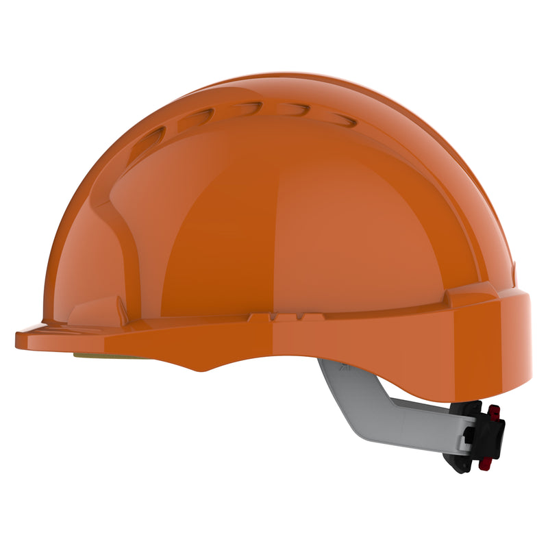 JSP EVO3 Safety Helmet - Micro Peak - Wheel Ratchet - Orange