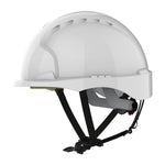 JSP EVO3 Linesman Safety Helmet - Micro Peak - Wheel Ratchet - White - thumbnail 3