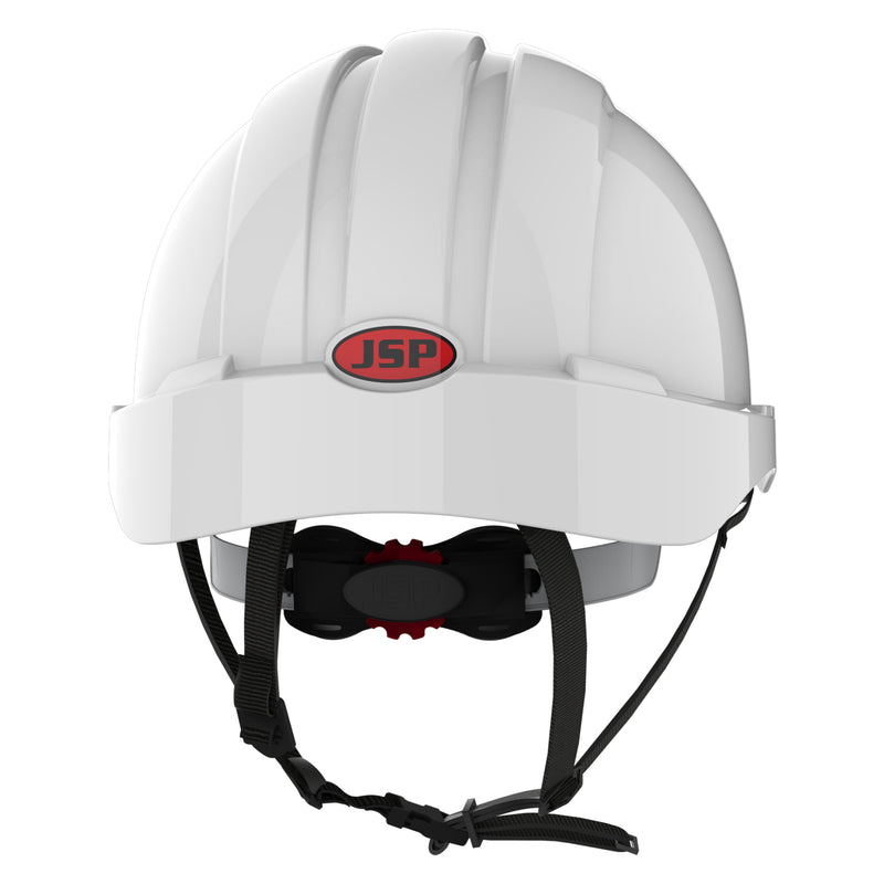 JSP EVO3 Linesman Safety Helmet - Micro Peak - Wheel Ratchet - White