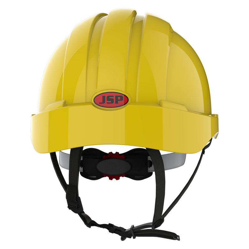 JSP EVO3 Linesman Safety Helmet - Micro Peak - Wheel Ratchet - Yellow