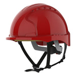 JSP EVO3 Linesman Safety Helmet - Micro Peak - Wheel Ratchet - Red - thumbnail 1