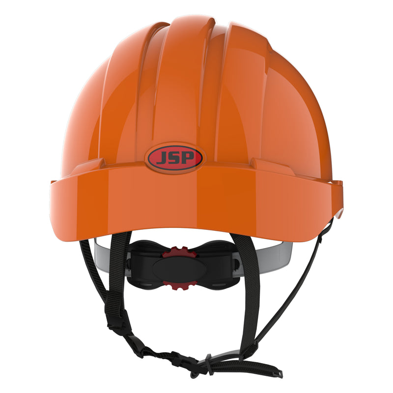 JSP EVO3 Linesman Safety Helmet - Micro Peak - Wheel Ratchet - Orange