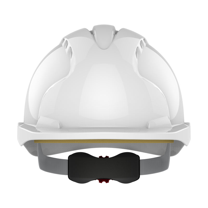 JSP EVO3 Safety Helmet - Micro Peak - Wheel Ratchet - Vented - White
