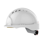 JSP EVO3 Safety Helmet - Micro Peak - Wheel Ratchet - Vented - White - thumbnail 3