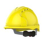 JSP EVO3 Safety Helmet - Micro Peak - Wheel Ratchet - Vented - Yellow - thumbnail 1