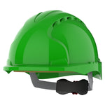 JSP EVO3 Safety Helmet - Micro Peak - Wheel Ratchet - Vented - Green - thumbnail 1
