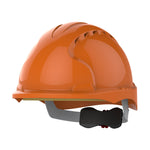 JSP EVO3 Safety Helmet - Micro Peak - Wheel Ratchet - Vented - Orange - thumbnail 1