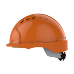 JSP EVO3 Safety Helmet - Micro Peak - Wheel Ratchet - Vented - Orange - thumbnail 3