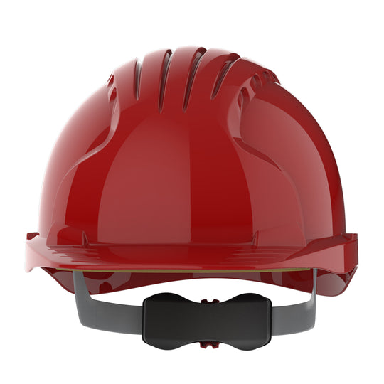 JSP EVO5 Olympus Global Standards Hard Hat - Wheel Ratchet - Red