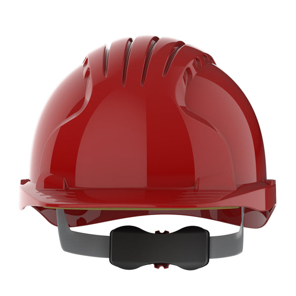 JSP EVO5 Olympus Global Standards Hard Hat - Wheel Ratchet - Red