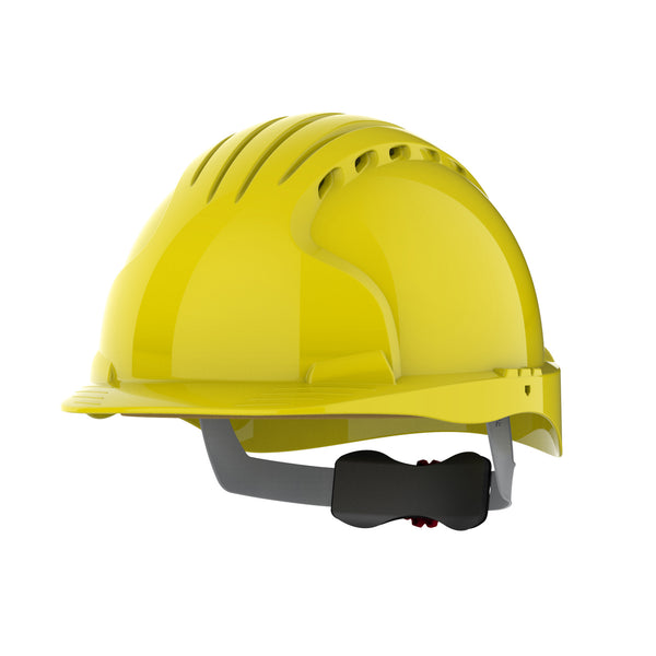 JSP EVO5 Olympus Global Standards Hard Hat - Wheel Ratchet - Vented - Yellow